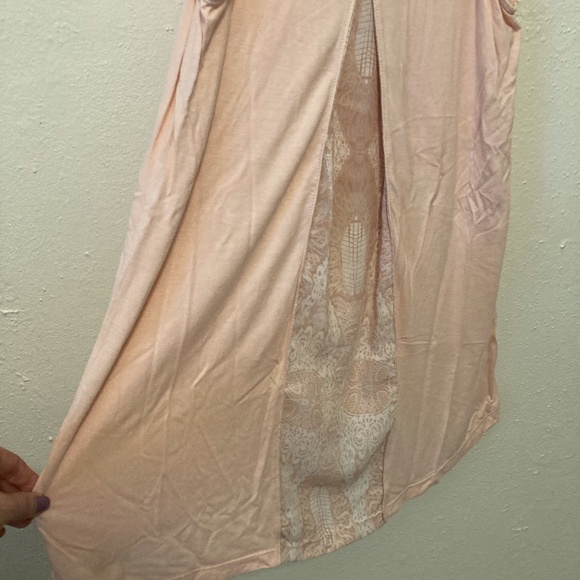 Rose & Olive Pink/Peach Tank Top High Low Tunic S - Picture 6 of 7